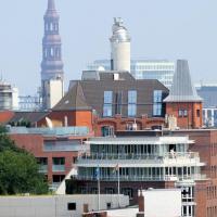 774_8106 Blick über die Dächer von Hamburg Altona an der Grossen Elbstrasse. | Grosse Elbstrasse - Bilder vom Altonaer Hafenrand.